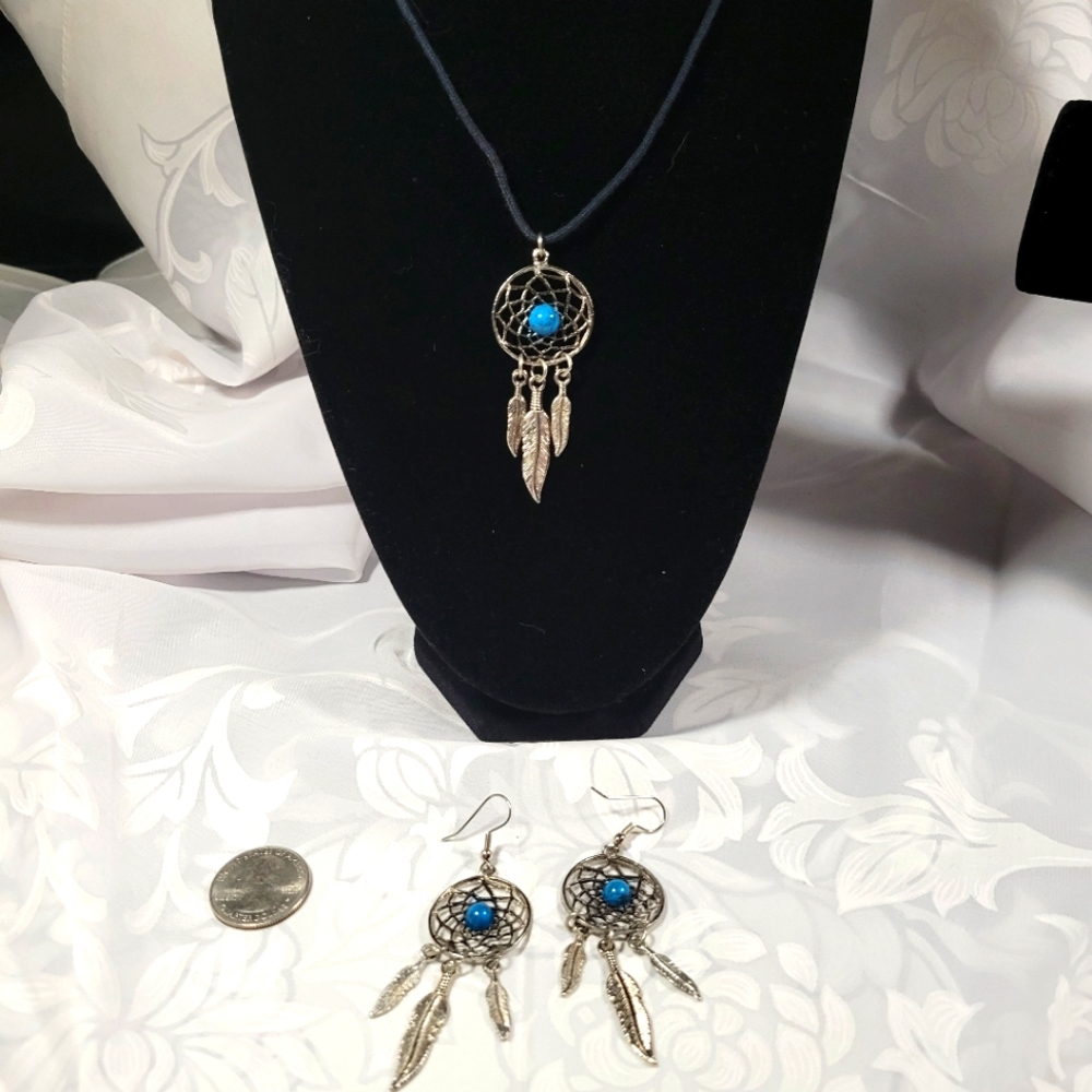Dreamcatcher Necklace and Earring set